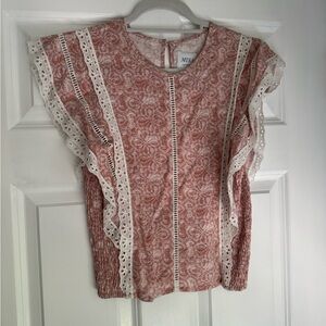 MISA Fantine Ruffled Lace blouse XS